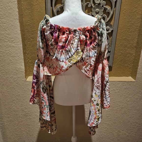 Live for the Truth S Crop Top Stretchy Boho Festival Y2K Clubwear Romanticcore - Picture 9 of 13